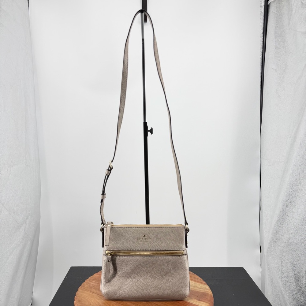 Kate Spade New York‎ Cobble Hill Tenley Leather Crossbody Bag beige gray